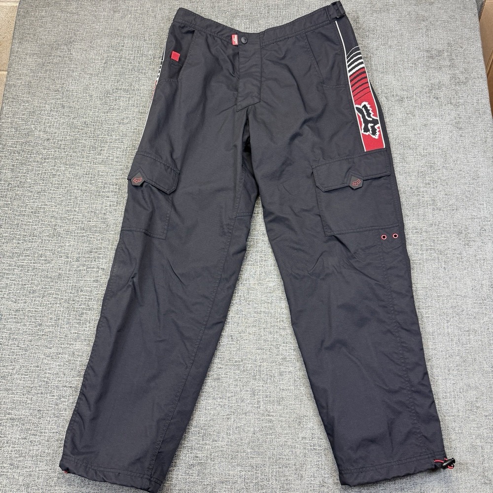 Fox Racing Pants Men's 36 Black MTB Cycling Cargo Adjustable Trail Ride - Picture 2 of 13